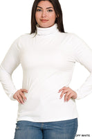 PLUS PREMIUM MICROFIBER MOCK NECK TOP