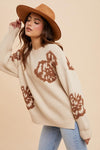 INLoom INTARSIA FLORAL KNITTED SWEATER