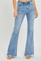 Risen HIGH RISE DISTRESSED FLARE JEANS