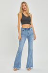 Risen HIGH RISE DISTRESSED FLARE JEANS