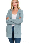 LOW GAUGE WAFFLE OPEN CARDIGAN SWEATER