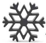 Assorted 6 Inch Matte Black Resin Snowflakes (3 Styles)