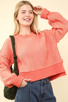 Two Tone Striped Casual Stripe Sweater Top