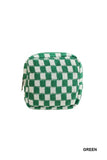 MINI CHECKERED MAKEUP COSMETIC TRAVEL CASE