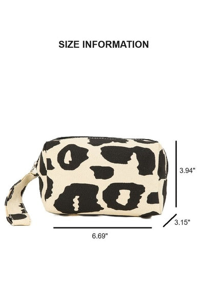 LEOPARD PRINT COSMETIC MAKEUP TRAVEL BAG