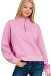 HALF ZIP FLEECE SWEATSHIRT