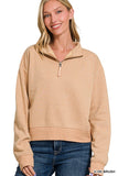 HALF ZIP FLEECE SWEATSHIRT