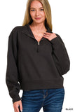 HALF ZIP FLEECE SWEATSHIRT