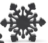 Assorted 6 Inch Matte Black Resin Snowflakes (3 Styles)