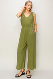 SLEEVELESS LINEN JUMPSUIT