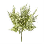 13 Inch Glittered Snowy Fern Bush w/Mini White Berries