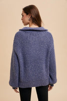 InLoom QUARTER ZIP KNITTED POLO SWEATER