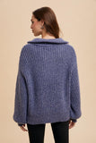 InLoom QUARTER ZIP KNITTED POLO SWEATER