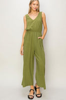 SLEEVELESS LINEN JUMPSUIT