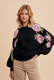 InLoom FLORAL JACQUARD SWEATER