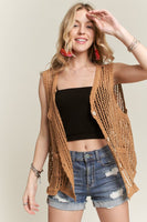 BUTTON DOWN CROCHET VEST TOP