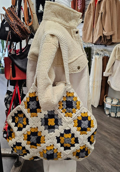 DT Creations Handmade Crochet Boho Tote Bag