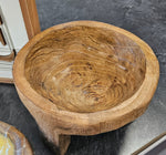 HANDMADE CARVED WOOD BOWL