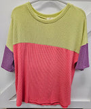 ** FINAL SALE ** Color Block Knit Shirt