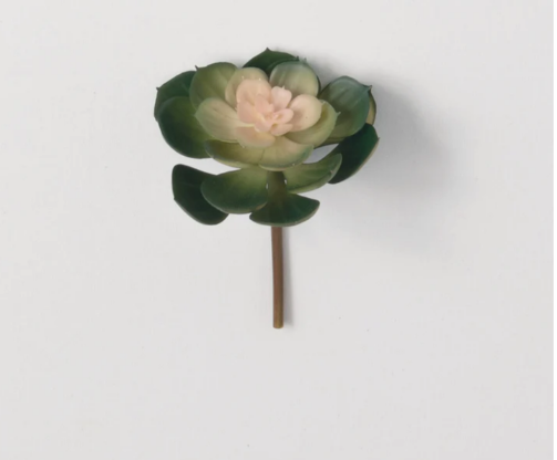 Green & Pink Succulent Pick