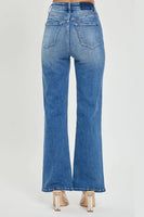Risen High Rise Relaxed Straight Jean -Blue