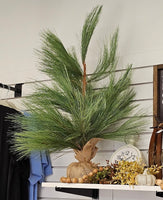 REAL LOOK MINI PINE TREE WITH BURLAP OR WREATH