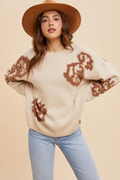 INLoom INTARSIA FLORAL KNITTED SWEATER