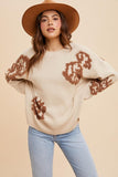 INLoom INTARSIA FLORAL KNITTED SWEATER