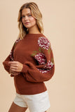 InLoom FLORAL JACQUARD SWEATER