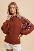 InLoom FLORAL JACQUARD SWEATER