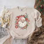 Floral Santa | Sweatshirt | Christmas