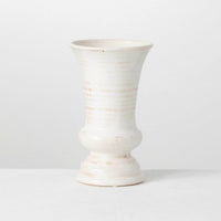 White Ceramic Farmhouse Urn