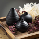 Ebony Compact Vases