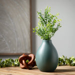 MATTE TEAL TEARDROP VASE