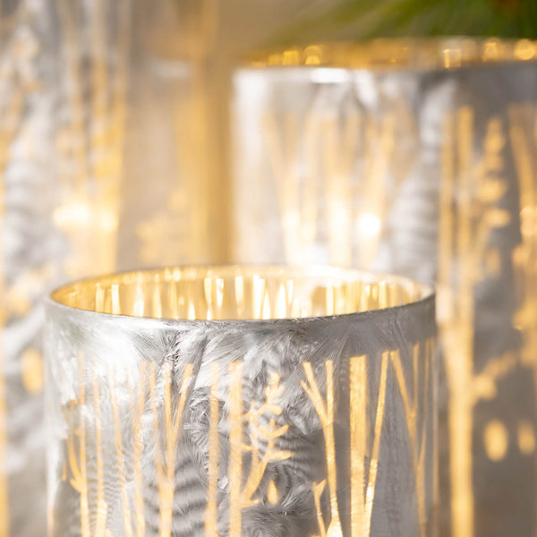 FROSTED WINTER LIGHT CYLINDERS ( 3 Sizes)