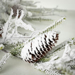 FLOCKED PINE TWIG GARLAND