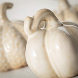 Stoneware Cream Pumpkin Trio