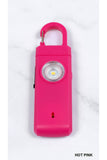 RECHARGEABLE PERSONAL SAFETY ALARM AND FLASHLIGHT