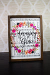 12x16 Floral Amazing Grace