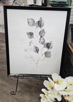 Set of 3  Framed Leafy Branch PrintsI n Grey Tones (Each Sold Separate)