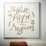 GOLD METAL REJOICE WALL DECOR