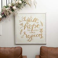 GOLD METAL REJOICE WALL DECOR