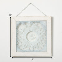 FRAMED FROSTED WREATH WALL ART