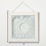 FRAMED FROSTED WREATH WALL ART