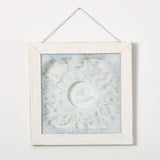 FRAMED FROSTED WREATH WALL ART