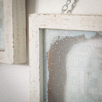 FRAMED TRIPTYCH WINTER VILLAGE (3 Separate Pieces)