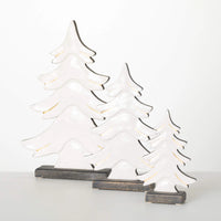 STYLISH WHITE WOOD TREE SET (each piece sold Separate)