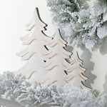 STYLISH WHITE WOOD TREE SET (each piece sold Separate)