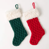 KNITTED RED OR GREEN STOCKING