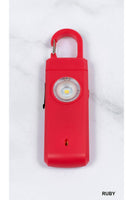 RECHARGEABLE PERSONAL SAFETY ALARM AND FLASHLIGHT